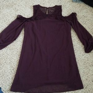 Maurice's dark purple dress